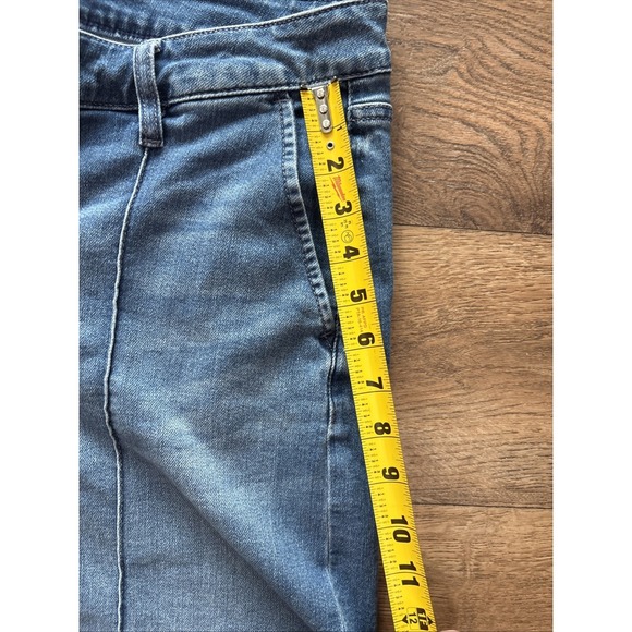 Lane Bryant Signature Fit Wide Leg Mid Rise Center Stitch Jeans Blue Denim Sz 14 - Picture 10 of 12